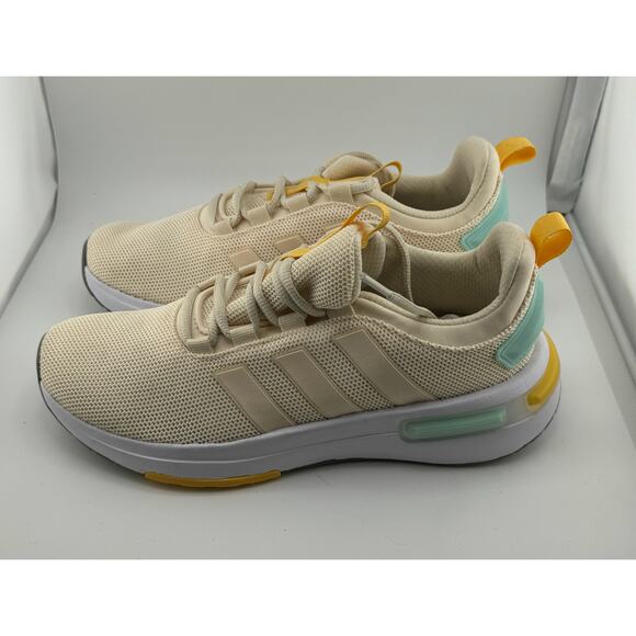 New‎ Yellow Maize Blue Adidas Lightweight Running Walking Shoes Sneakers Women's - Picture 11 of 16